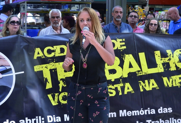 Presidenta do Sindicato, Adriana Nalesso: fortalecer a campanha  é defender direitos ameaçados