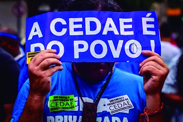 Protestos contra a privatização da Cedae feita pelo governador Claudio Castro (PL):  a população das favelas foi contra 