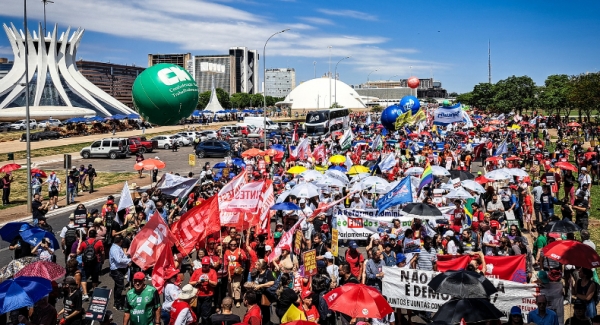 Marcha movimentou Brasília nesta quarta-feira.