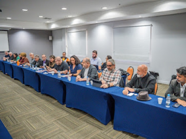 Mesa de negociação do Saúde Caixa. Foto cedida pela Contraf-CUT.