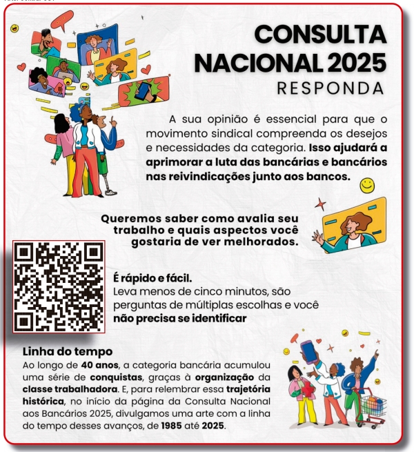 Sindicato realiza mutirão para a  Consulta Nacional dos Bancários 2025