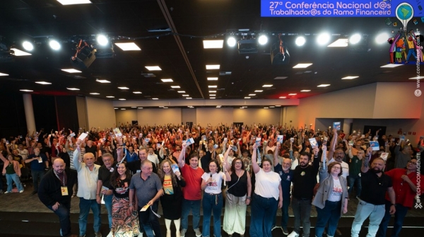 Plenária da 27ª Conferência aprova decisões finais. Foto cedida pela Contraf-CUT.
