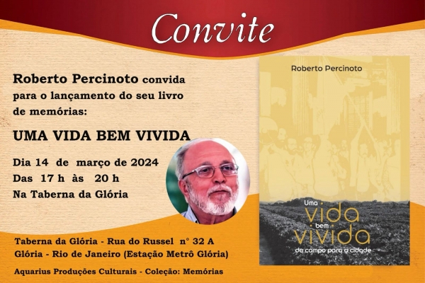 Ex-presidente do Sindicato Roberto Percinoto lança livro de memórias