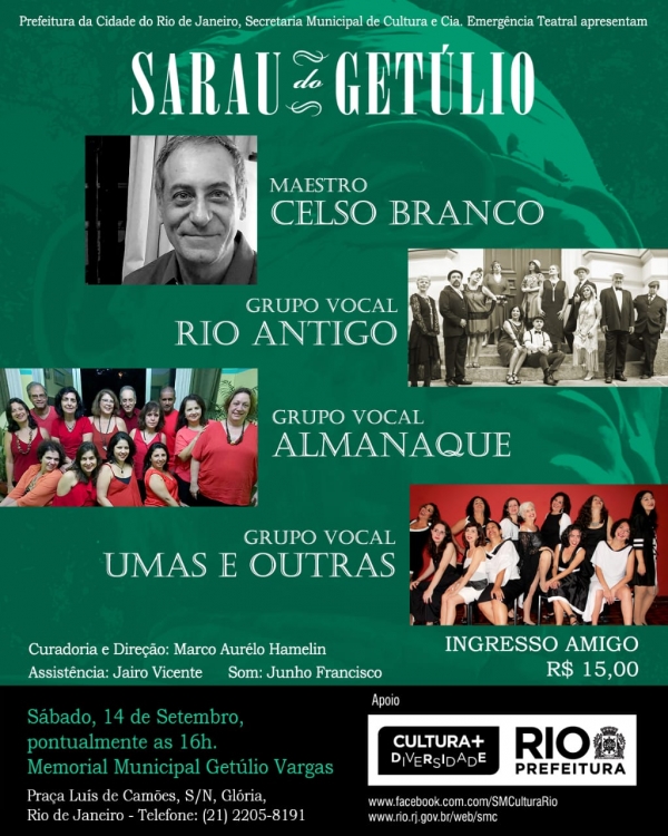 Sarau do Getúlio é dia 14