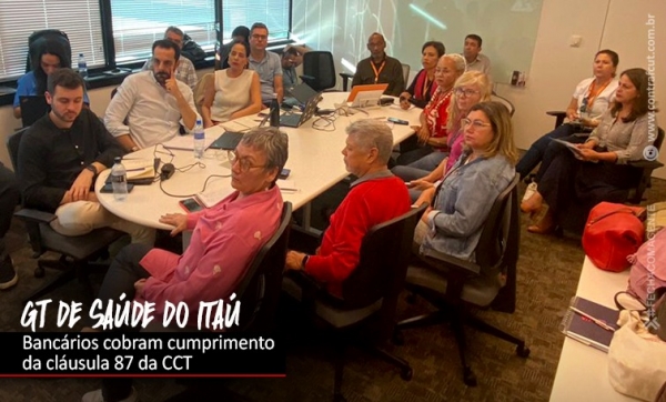 GT de Saúde cobra do Itaú fim das metas abusivas e do adoecimento