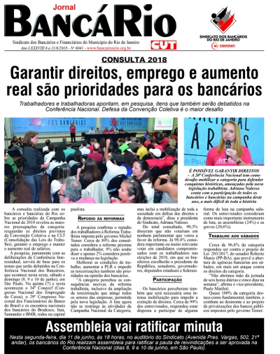 Bancário 6041 Edição de 7 a 11/6/2018