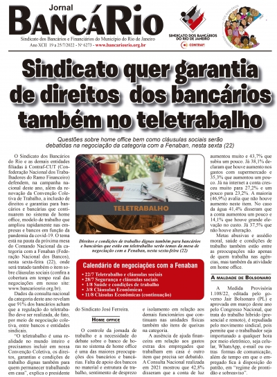 Bancário 6273 de 19 a 25/7/2022