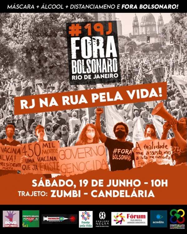Participar do protesto deste sábado (19) é ter compromisso com a vida, o emprego e o Brasil