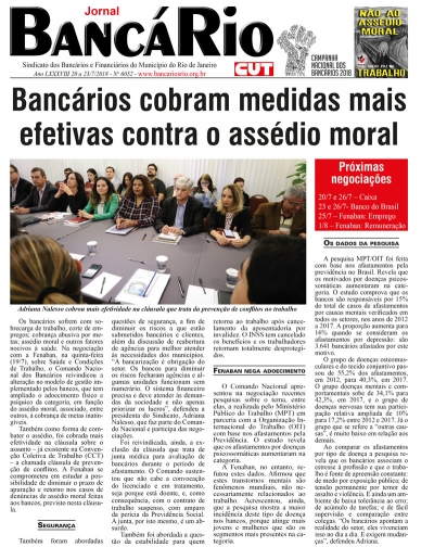 Bancário 6052 Edição de 20 a 23/7/2018