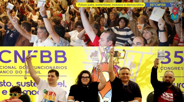 Congresso aprova resoluções. Foto cedida pela Contraf-CUT.