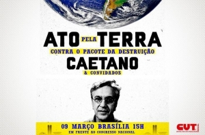 Caetano, vários artistas e entidades fazem ato na quarta (9) pela vida e pela terra