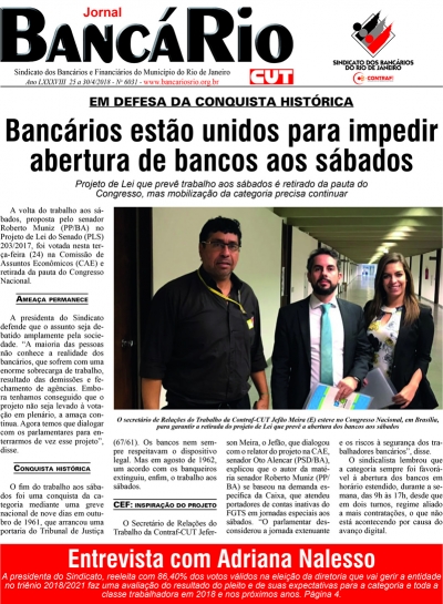 Bancário 6031 Edição de 25 a 30/4/2018