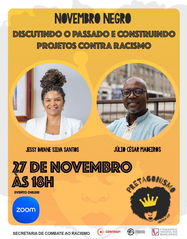 Nesta quarta (27) tem debate online sobre propostas contra o racismo