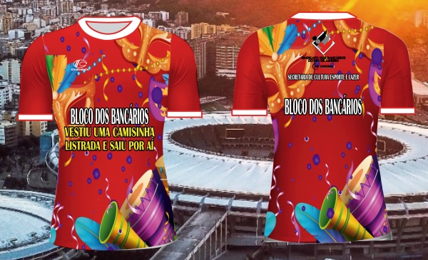 A camiseta do Bloco dos Bancários  já pode ser adquirida no Sindicato