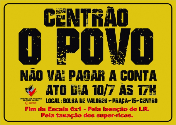Quinta-feira (10) tem ato contra o Centrão  e parlamentares que atuam contra o povo