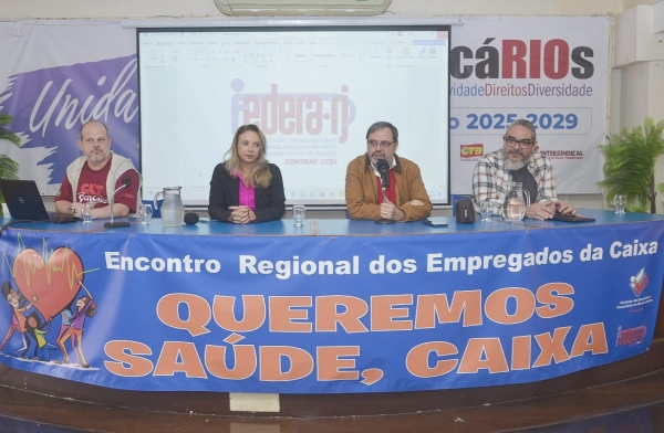 Participantes do Encontro Regional RJ dos empregados da Caixa debatem os principais desafios da categoria que serão levados ao 40º Conecef 