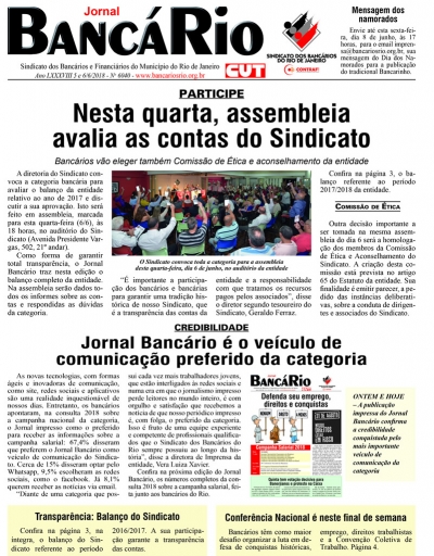 Bancário 6040 Edição de 5 e 6/6/2018