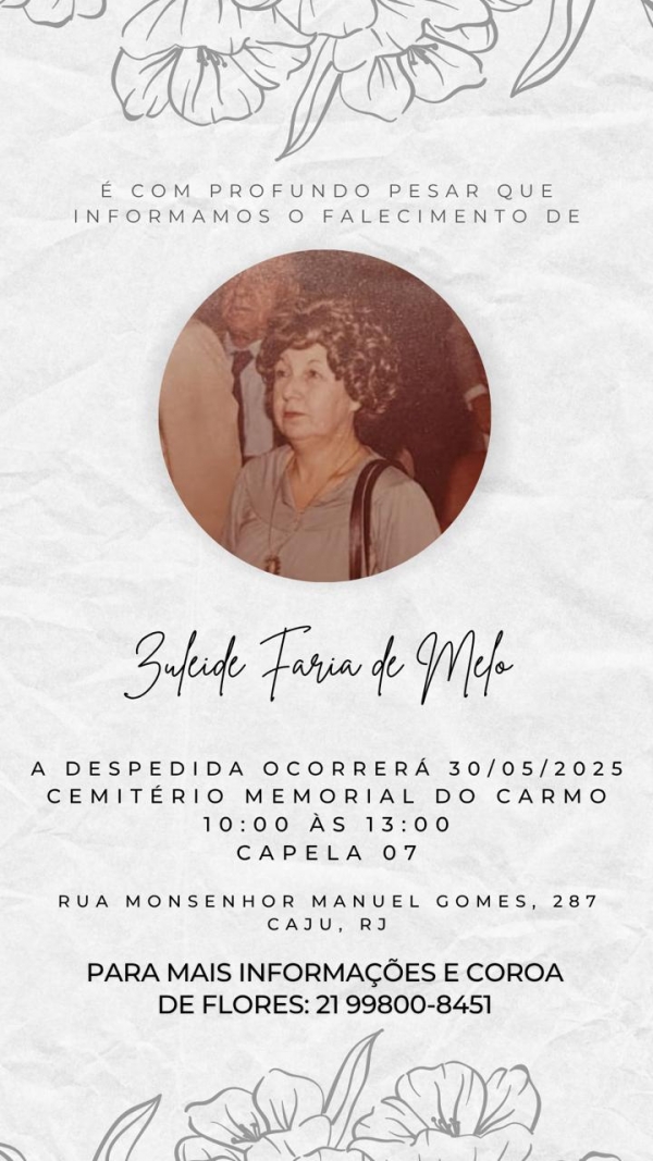 Morre a professora Zuleide Faria  de Melo, uma comunista de verdade